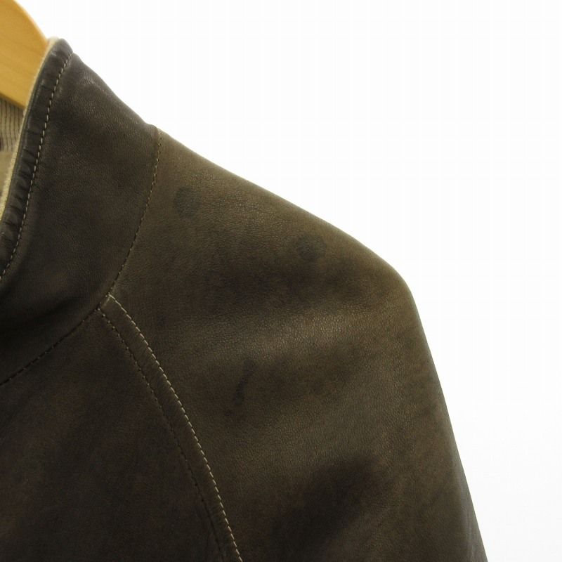 アンドレアダミーコ Andrea DAMICO レザージャケット スタンドカラー