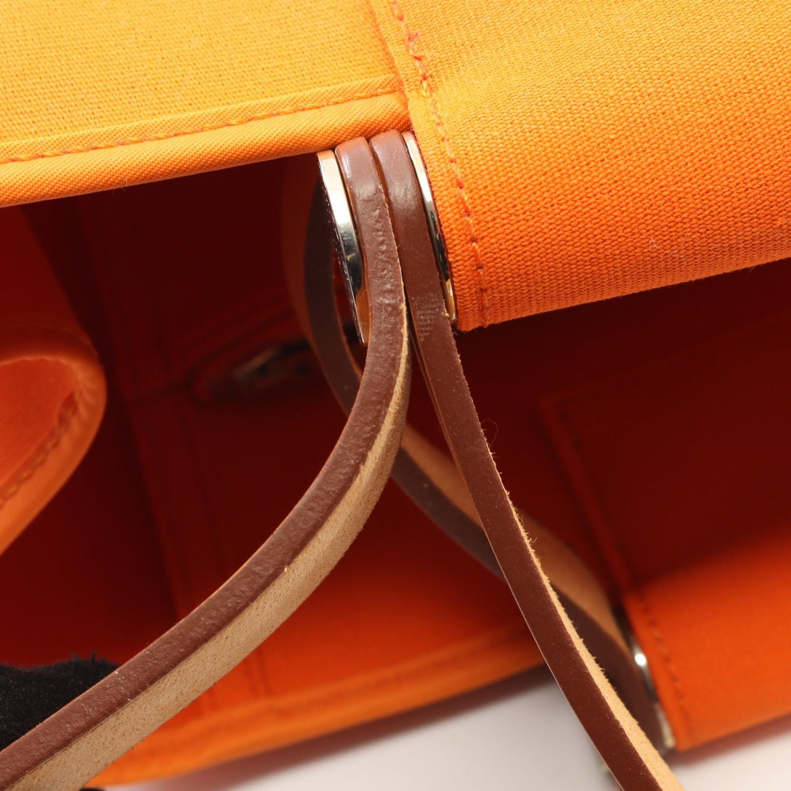 エルメス HERMES トートバッグ カバック エランPM オレンジ キャンバス 