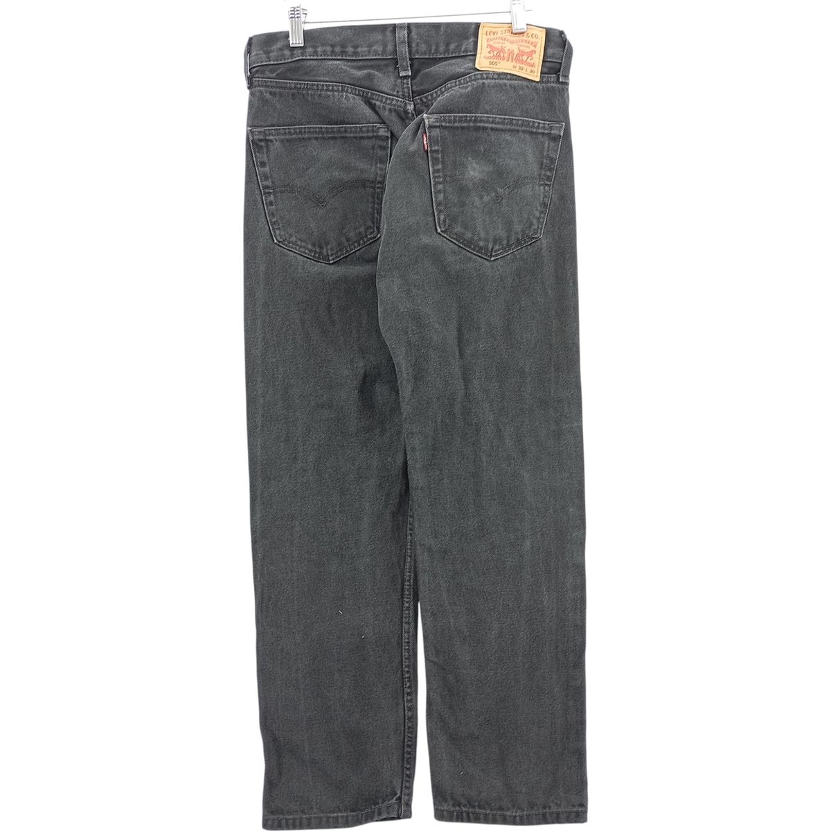 古着 リーバイス Levi s 505 ブラックデニム テーパードデニムパンツ メンズw 32相当|eaa 419413
