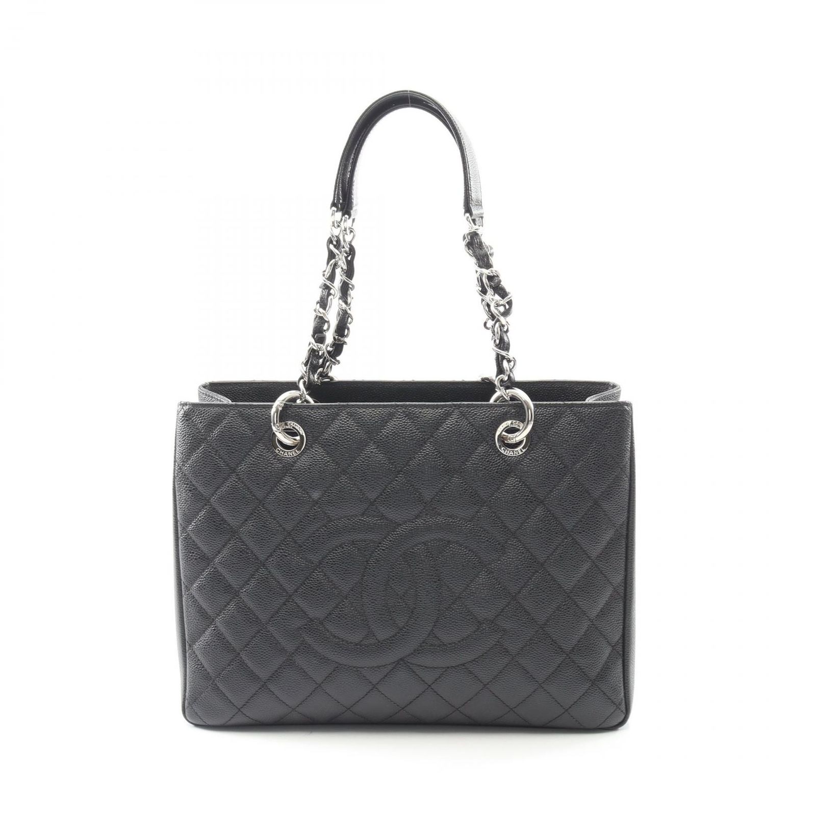 シャネル CHANEL トートバッグ マトラッセ グランドショッピング GST A 50995 ブラック レザー チェーントート レディース
