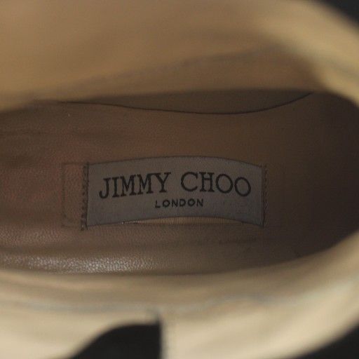 ジミーチュウ JIMMY CHOO エンジニアブーツ ショート レザー 星 スター スタッズ ベルト 35.5 22.5㎝ 黒 ブラック |XZ GY 18 ブーツ 靴 レディース