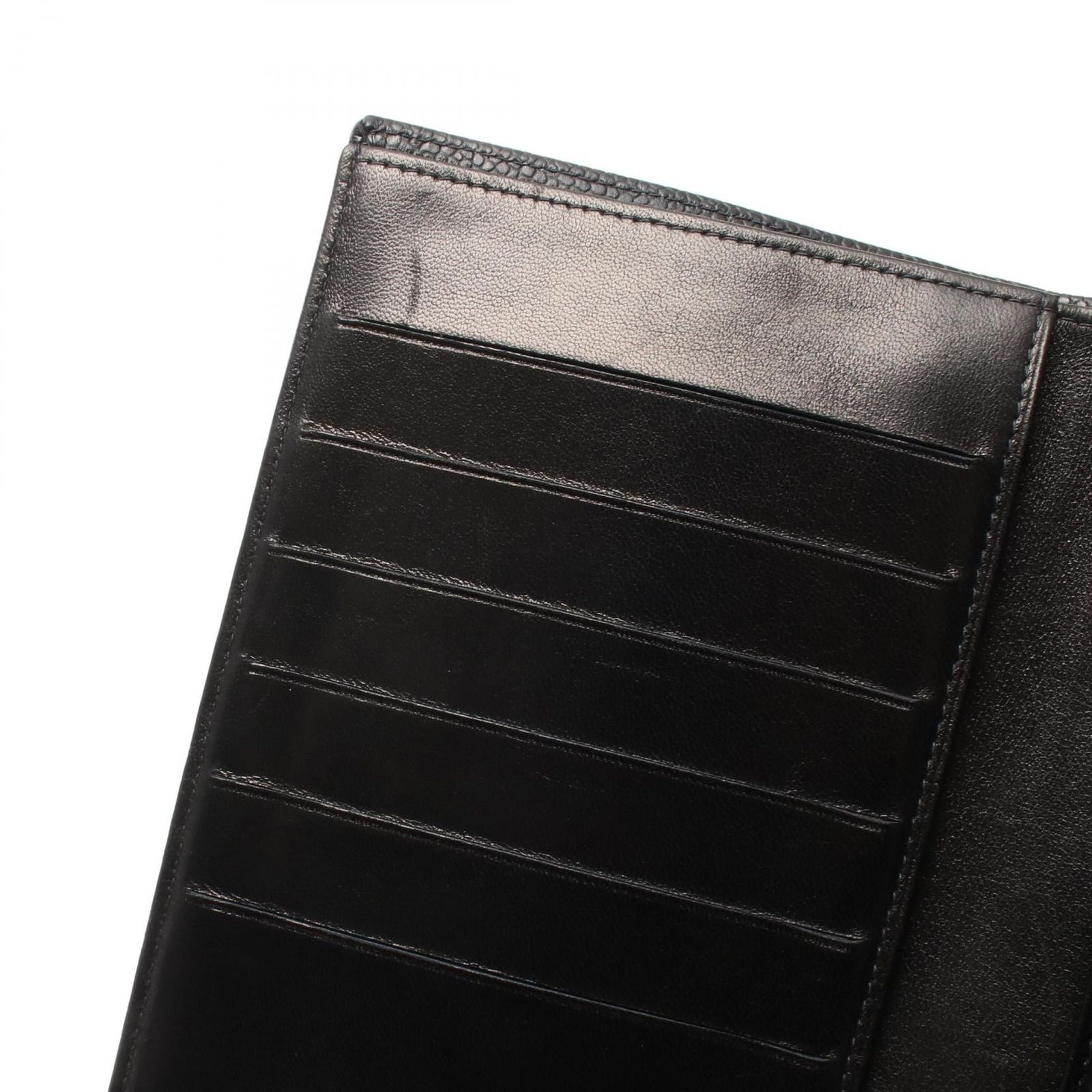 シャネル CHANEL 二つ折り長財布 ココマーク A13498 ブラック レザー