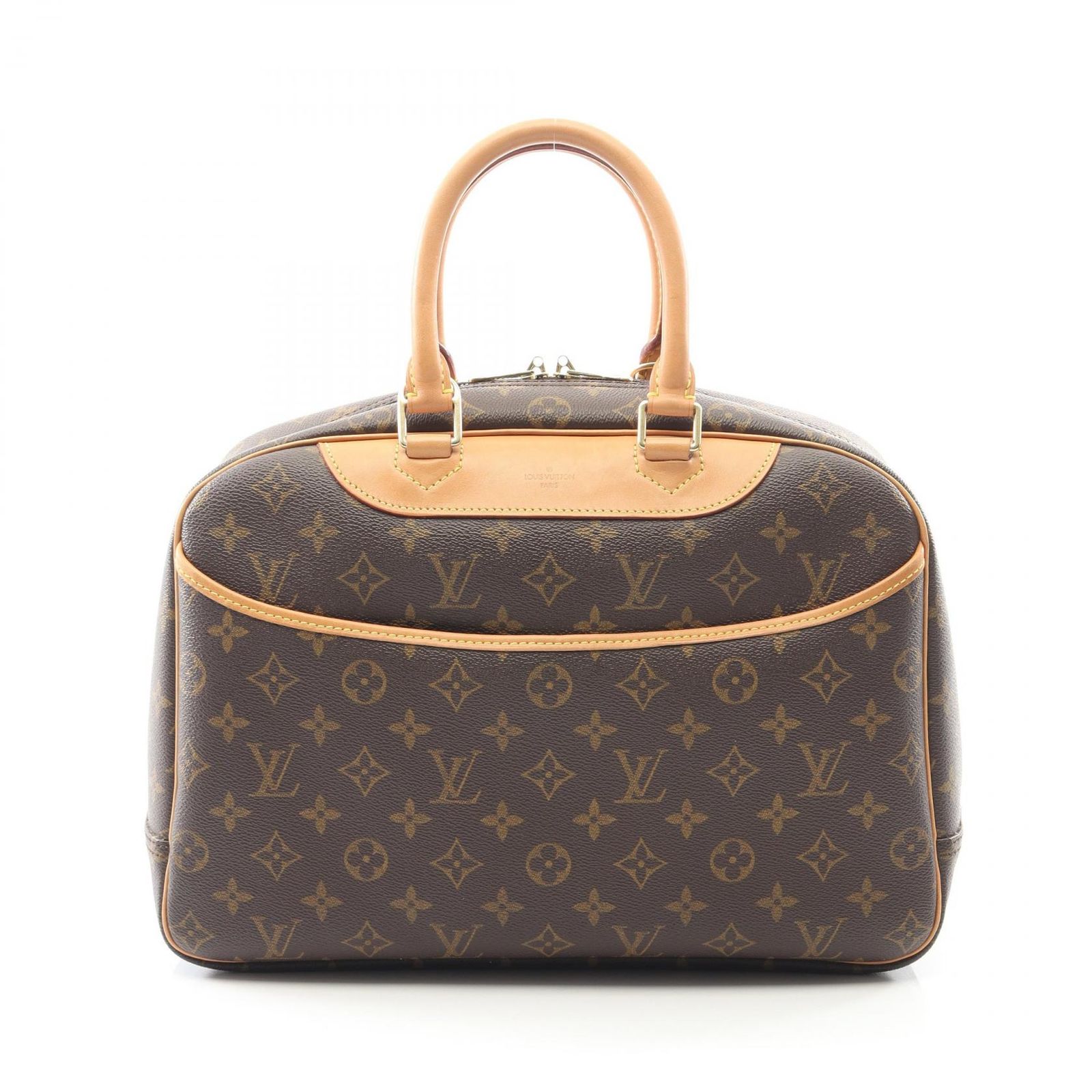 ルイ ヴィトン LOUIS VUITTON ハンドバッグ ドーヴィル ボーリングヴァニティ M 47270 PVCコーティングキャンバス レザー レディース A