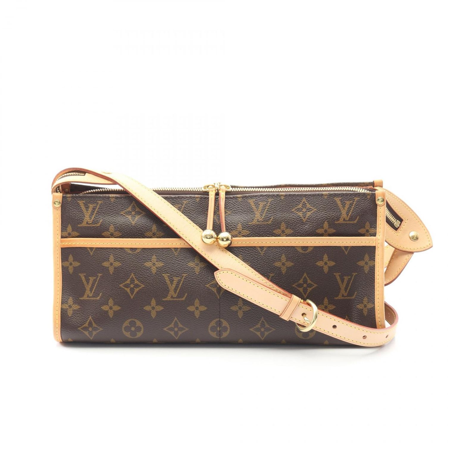 ルイ ヴィトン LOUIS VUITTON ショルダーバッグ ポパンクール ロン M 40008 PVCコーティングキャンバス レザー レディース A