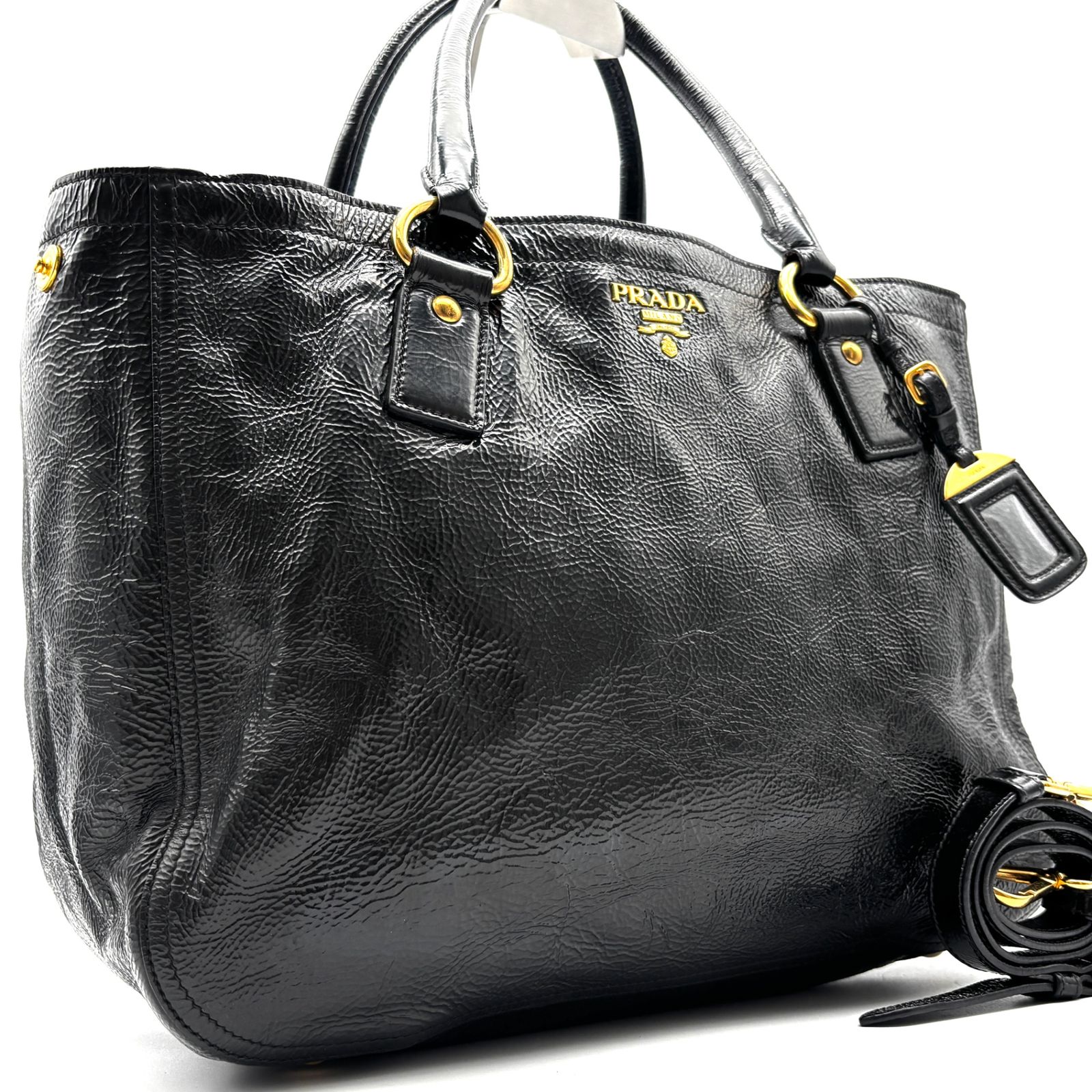 A4 収納可　大容量　プラダ ビジネス　白タグ　トートバッグ ハンド　2way A4 収納可 大容量 プラダ ビジネス 白タグ トートバッグ ハンド 2way