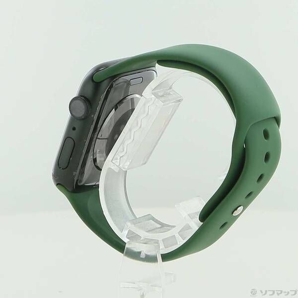 〔 品〕 Apple Watch Series 7 GPS 45 mm グリーンアルミニウムケース クローバースポーツバンド 258