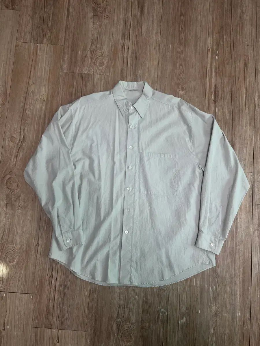 AURALEE WASHED FINX TWILL BIG SHIRT 4