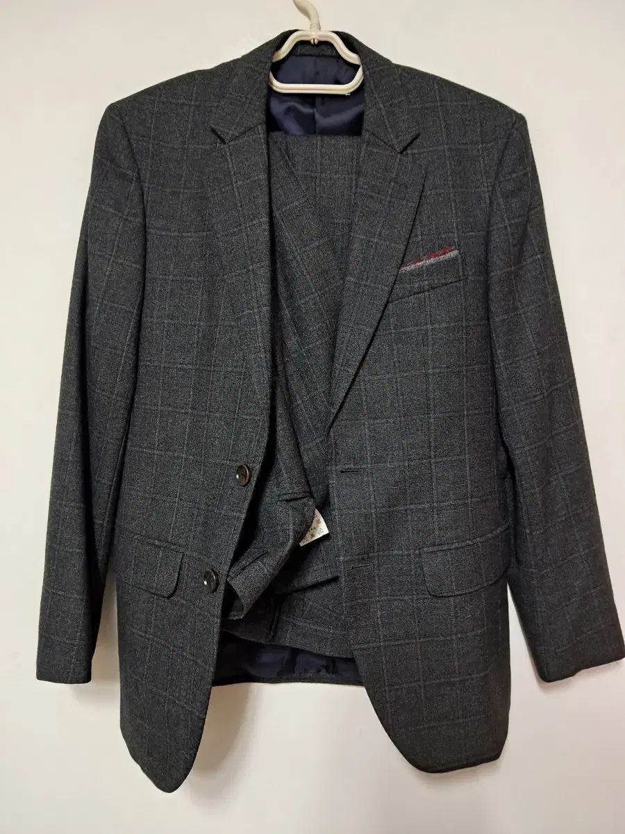 チェック スーツ セット グレー 95|78