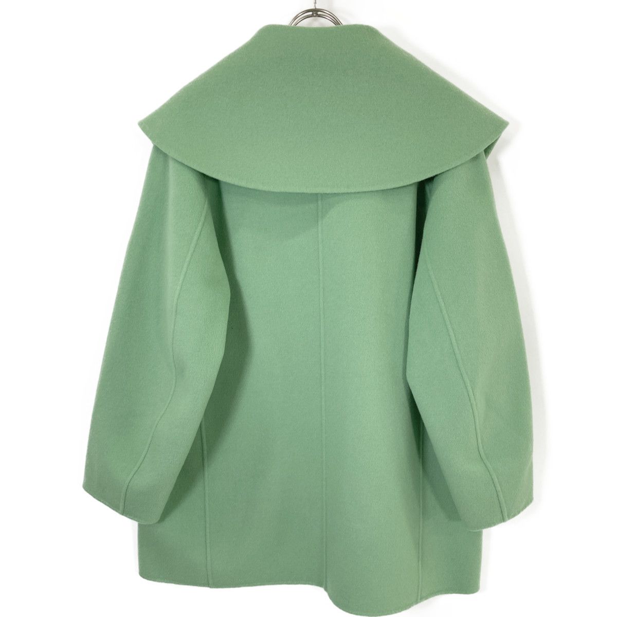 BALLSEY ボールジー 11-08-24-08201 ｸﾞﾘｰﾝ ｳｰﾙﾋﾞｰﾊﾞｰﾒﾙﾄﾝ ﾋﾞｯｸﾞｶﾗｰｺｰﾄ