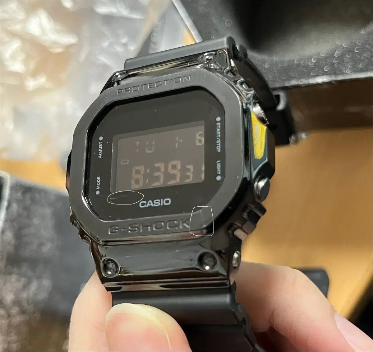 CASIO GM-5600 UB 黒色 ブラック ウレタン製 腕時計