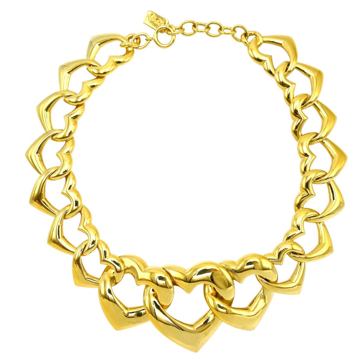 イヴサンローラン ヴィンテージ オープンハート GP ネックレス ゴールド K 2512-k 093 NP