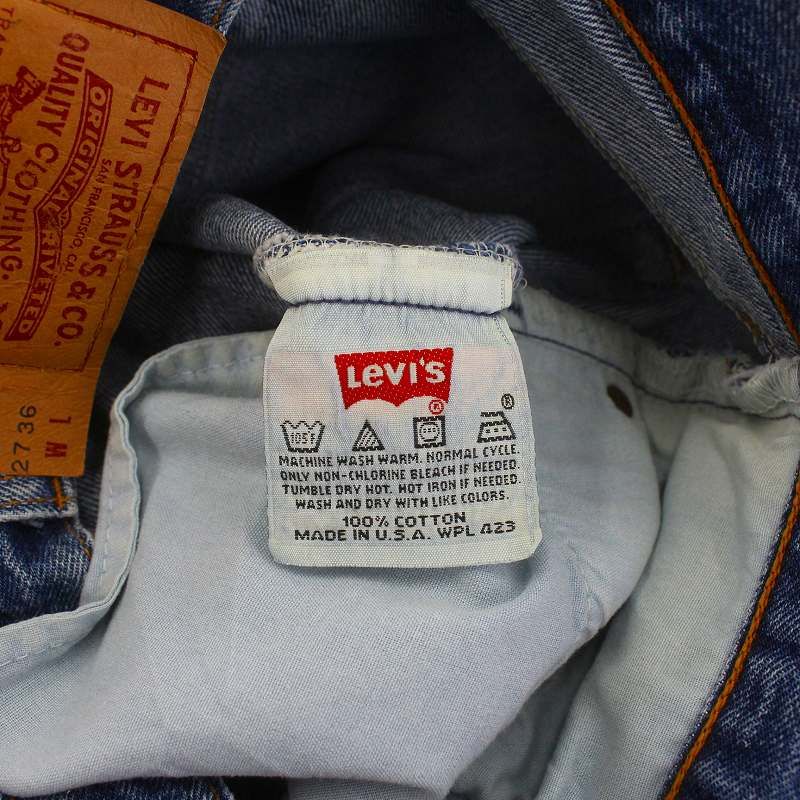  リーバイス Levi s ヴィンテージ 90 501 デニムパンツ ジーンズ テーパード ボタンフライ 加工 コットン 544刻印 W 27 L インディゴブルー |KU GY 09 デニム ジーンズ パンツ
