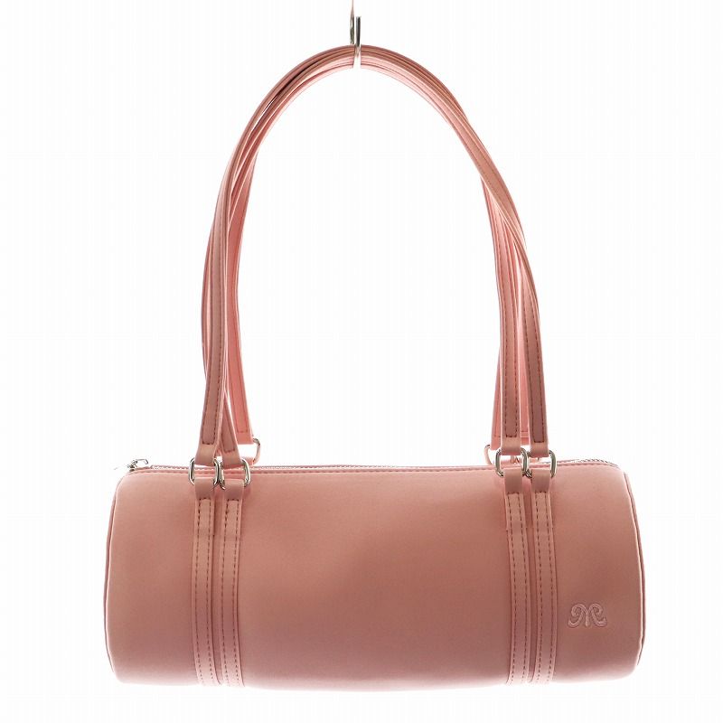 ミチスライ SLIM DRUM ドラムバッグ ハンドバッグ ロゴ ピンク |AN 25 SH OF