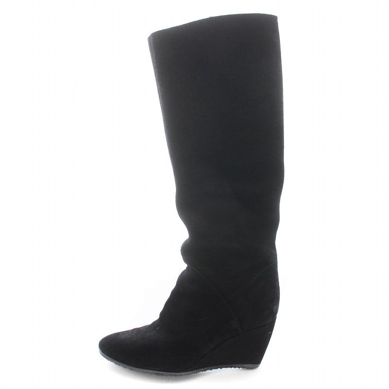 セルジオロッシ Sergio rossi ロングブーツ ラウンドトゥ ウェッジ