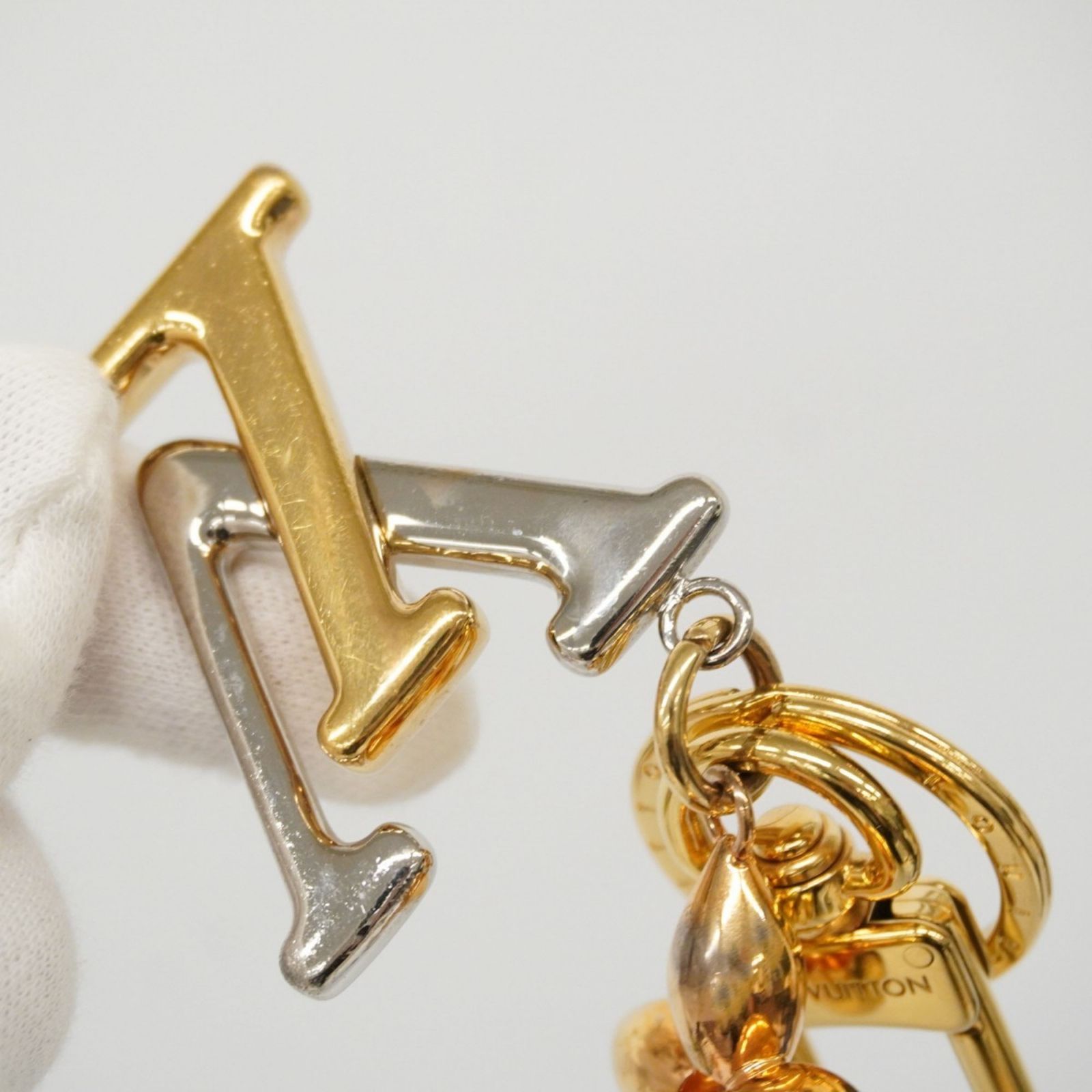  ルイ ヴィトン Louis Vuitton キーホルダー ポルトクレ LV ニューウェーブ M 68449 ゴールド シルバーレディース キーホルダー キーリング 小物