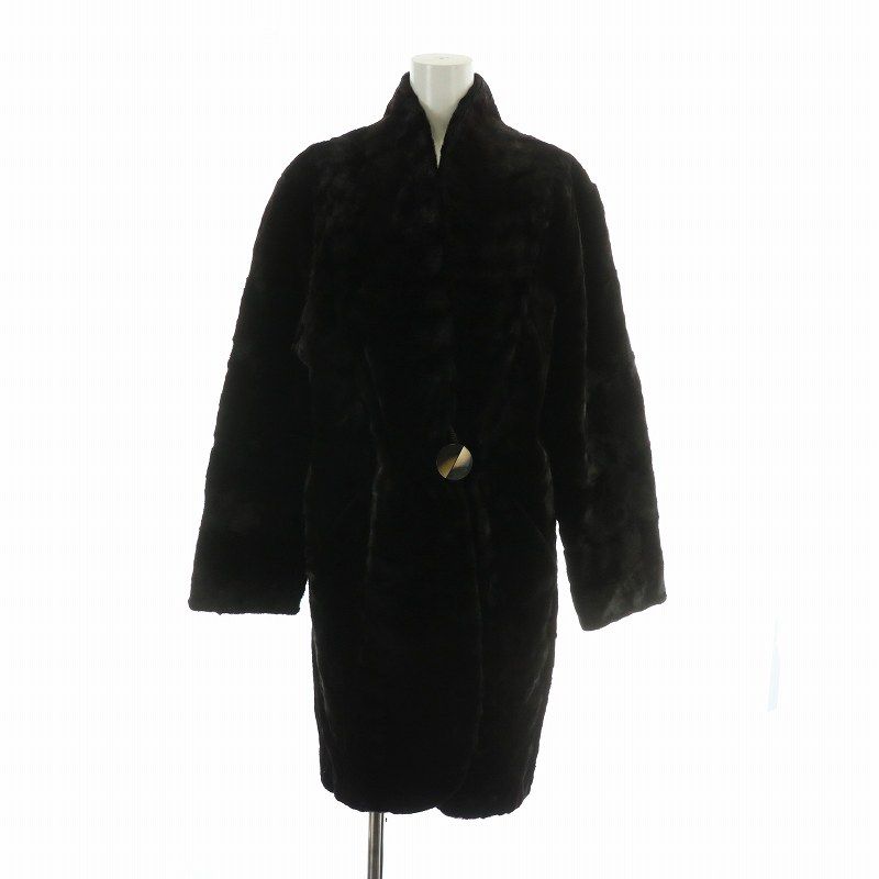 スグリスフランクフルト ファーコート アウター 毛皮 シェアードミンク ロング 茶色 ブラウン |XZ GY 18