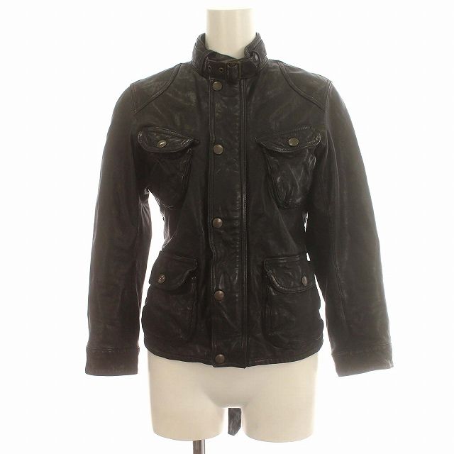 ビューティフルピープル beautiful people ライダースジャケット シングル ラムレザー 羊革 ブルゾン 140 黒 ブラック | G