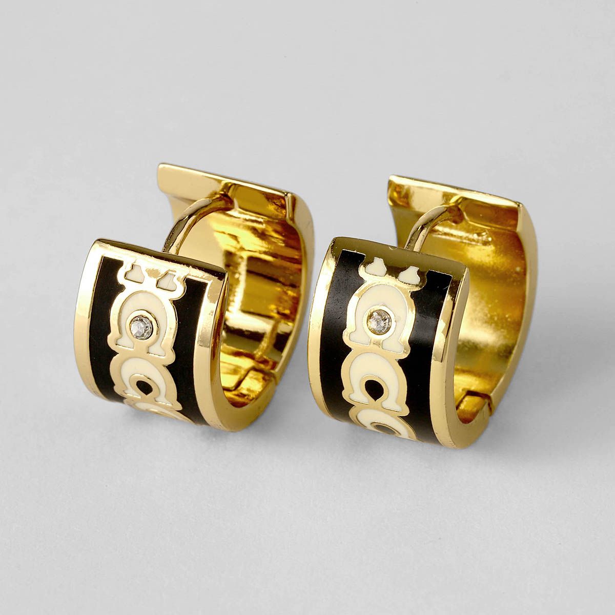 コーチ COACH ピアス フープ ゴールド|ブラック