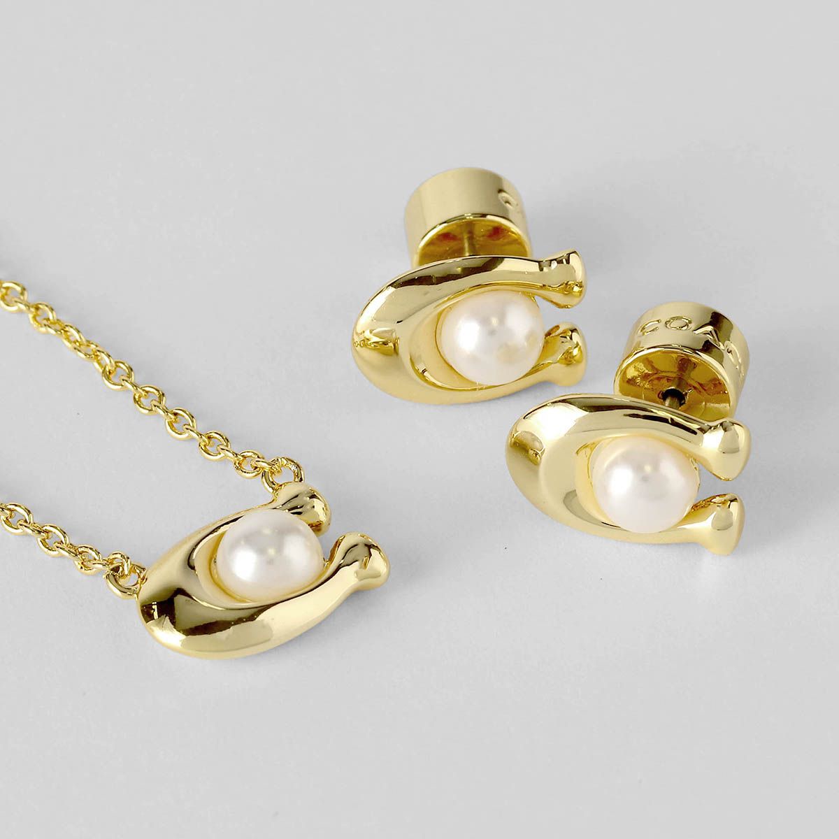 コーチ COACH ピアス ネックレス セット ゴールド