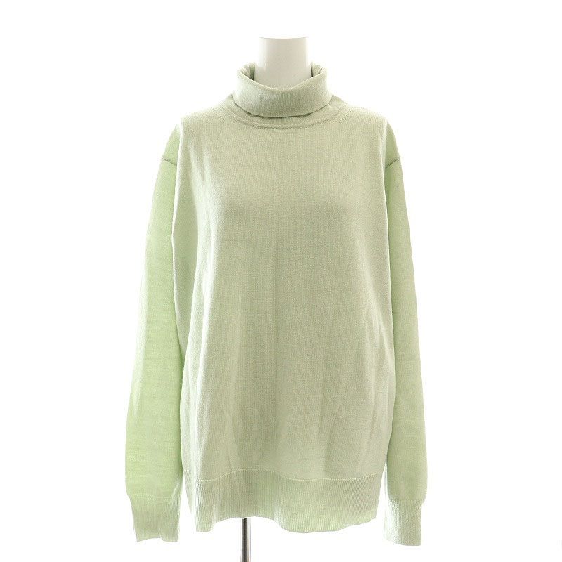 ボールジー BALLSEY トゥモローランド 23 AW エクストラファインウール タートルネックプルオーバー ニット セーター 長袖 S ライトグリーン |MI OS