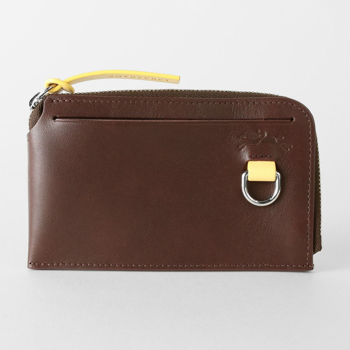 ロンシャン LONGCHAMP カードケース ポケットコレクション TWO TONE ZIP CARD HOLDER モカ