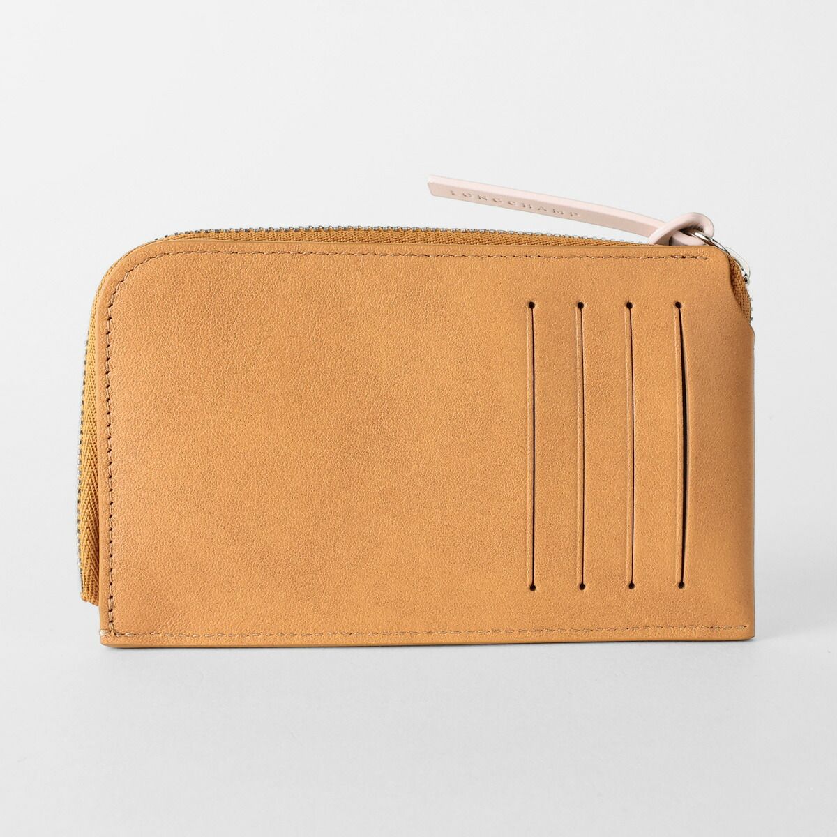 ロンシャン LONGCHAMP カードケース ポケットコレクション TWO TONE ZIP CARD HOLDER ナチュラル
