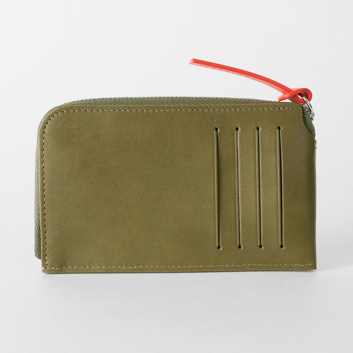 ロンシャン LONGCHAMP カードケース ポケットコレクション TWO TONE ZIP CARD HOLDER オリーブ