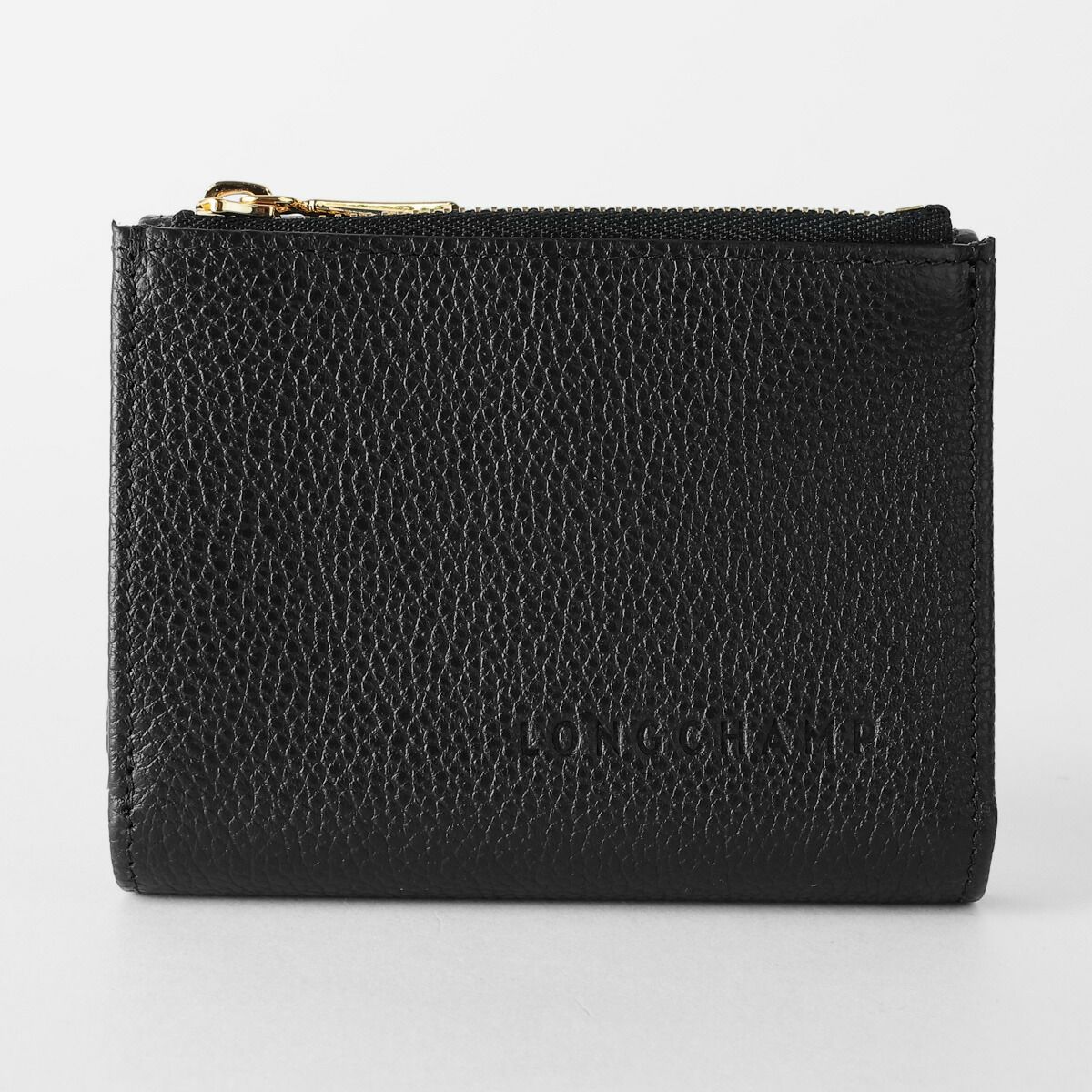 ロンシャン 3つ折り財布 ル フローネ コンパクトウォレット ノワール