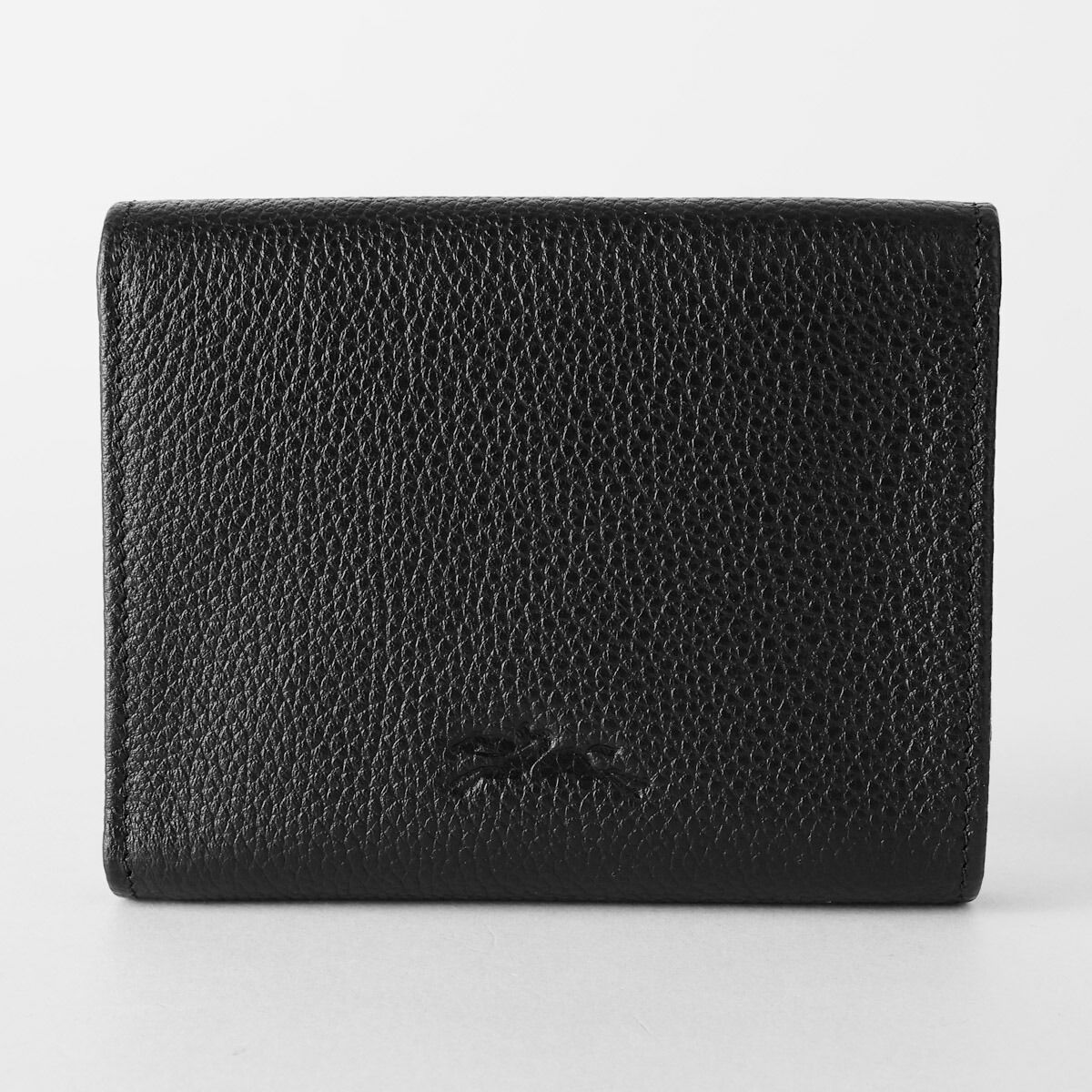 ロンシャン 3つ折り財布 ル フローネ コンパクトウォレット ノワール