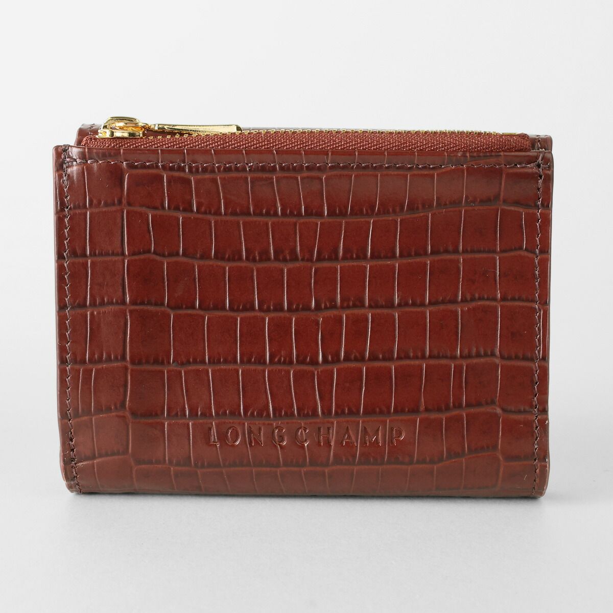 ロンシャン 3つ折り財布 ル エピュレ タイムレス コンパクトウォレット モカ