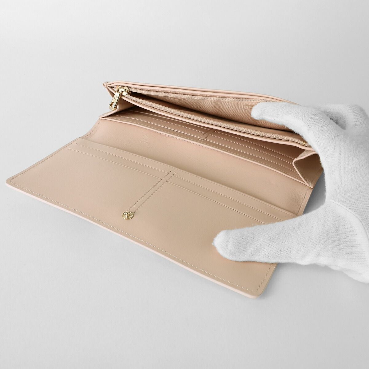 【百貨店購入　新品未使用】ロンシャン◆レザー長財布◆ベージュ 新品 ロンシャン LONGCHAMP 長財布 ル ロゾ SLEEK LONG FLAP WALLET