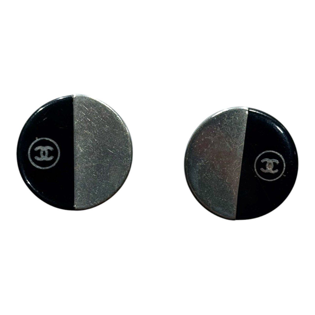 CHANEL シャネル 04 A ココマークイヤリング レディース ブラック×シルバー -