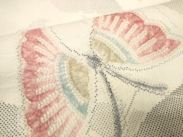 平和屋本店○極上 名門藤娘きぬたや 本場大島紬 白大島 大島絞 反物