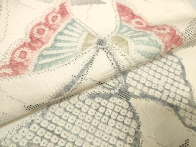 平和屋本店○極上 名門藤娘きぬたや 本場大島紬 白大島 大島絞 反物