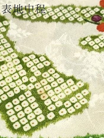 平和屋本店○極上 創業460年・千總 小紋 反物 着尺 霞花松文 金彩 三越