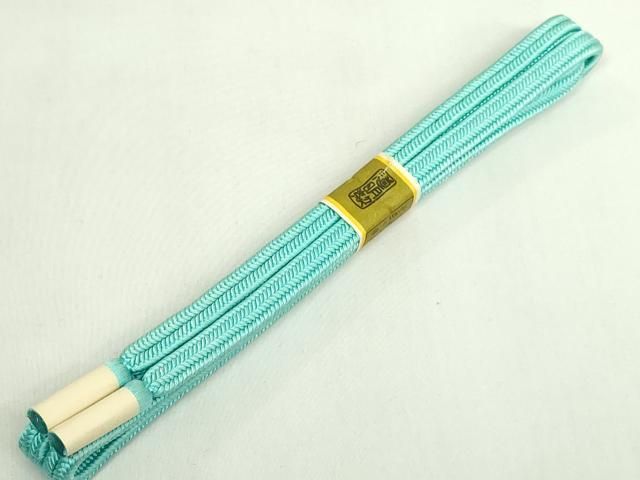 ● 上 有職組紐道明 帯締め 冠組 薄青 宮内庁御用 国立博物館御用 東京芸術大学御用 ♥ kh 6