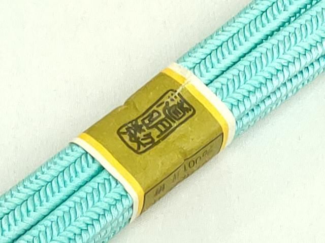 ● 上 有職組紐道明 帯締め 冠組 薄青 宮内庁御用 国立博物館御用 東京芸術大学御用 ♥ kh 6