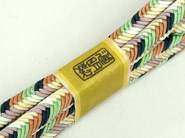 ● 上 有職組紐道明 帯締め 奈良組 宮内庁御用 国立博物館御用 東京芸術大学御用 ♥ kh 6