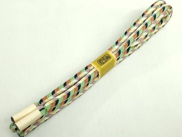 ● 上 有職組紐道明 帯締め 奈良組 宮内庁御用 国立博物館御用 東京芸術大学御用 ♥ kh 6