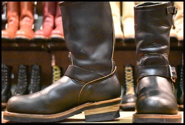 5 D PT 91刺繍 98年 レッドウィング 8270 ナイフポケット エンジニア ブーツ 黒 ブラック スチールトゥ 2268 redwing FL 475