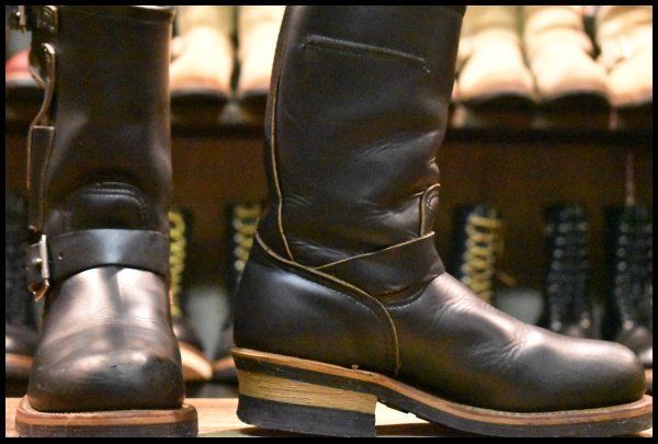 5 D PT 91刺繍 98年 レッドウィング 8270 ナイフポケット エンジニア ブーツ 黒 ブラック スチールトゥ 2268 redwing FL 475