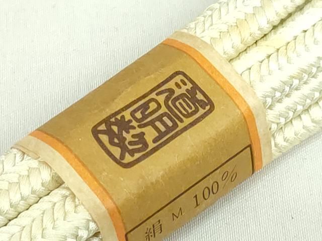  ● 上 有職組紐道明 帯締め 冠組 象牙色 宮内庁御用 国立博物館御用 東京芸術大学御用 ♥ kh 6 その他 和装小物