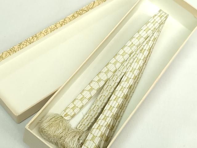 平和屋本店○極上 有職組紐道明 帯締め 亀甲組 金糸 宮内庁御用 国立