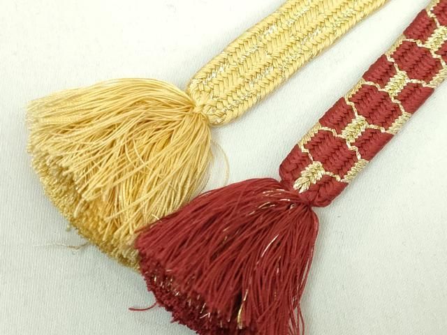 平和屋本店○極上 有職組紐道明 帯締め 亀甲組 金糸 宮内庁御用 国立