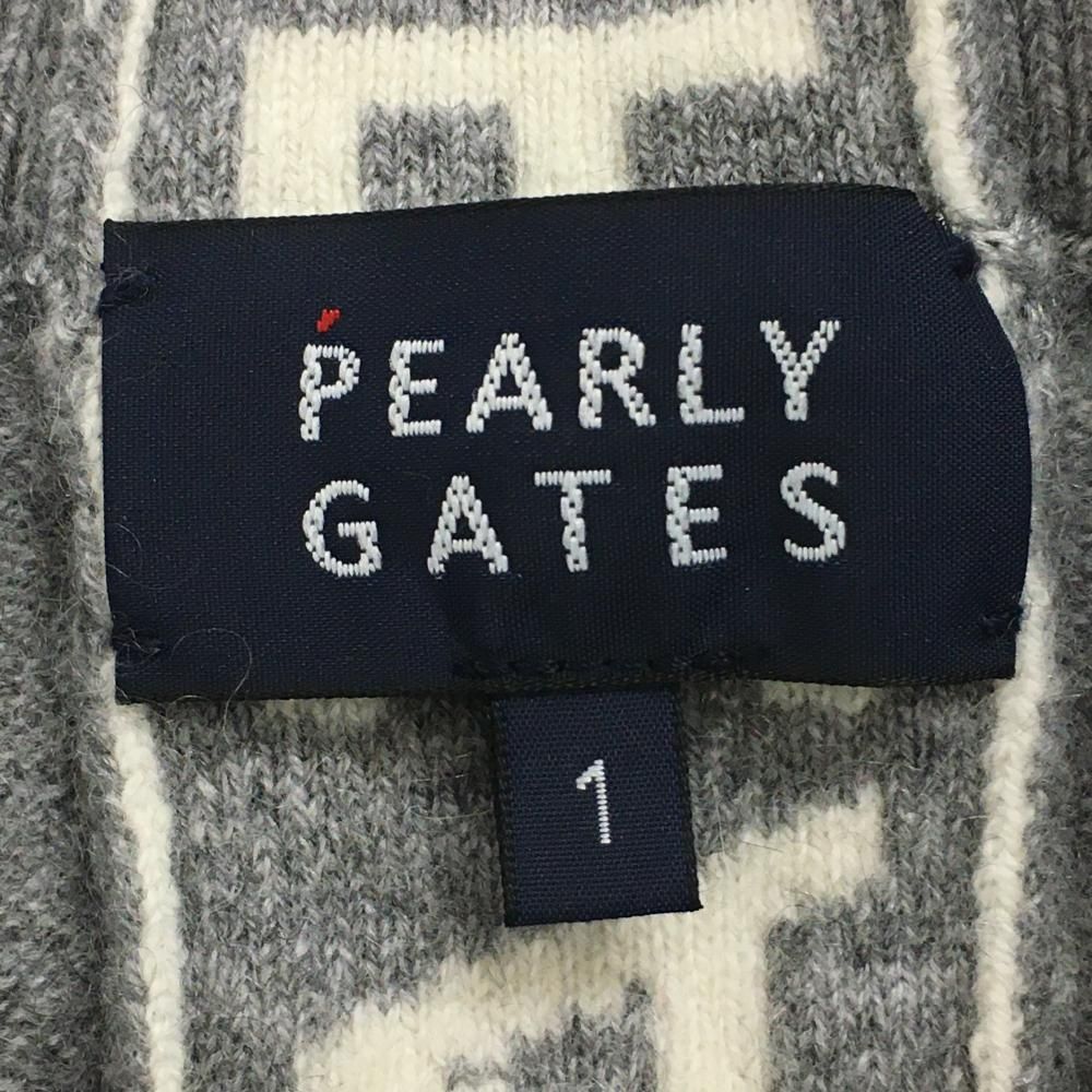 カシミヤ100% 美品　パーリーゲイツ　ニット　セーター　グレー　4 M〜L相当 中古 メンズ パーリーゲイツ PEARLY GATES セーター 4(M) グレー 長袖