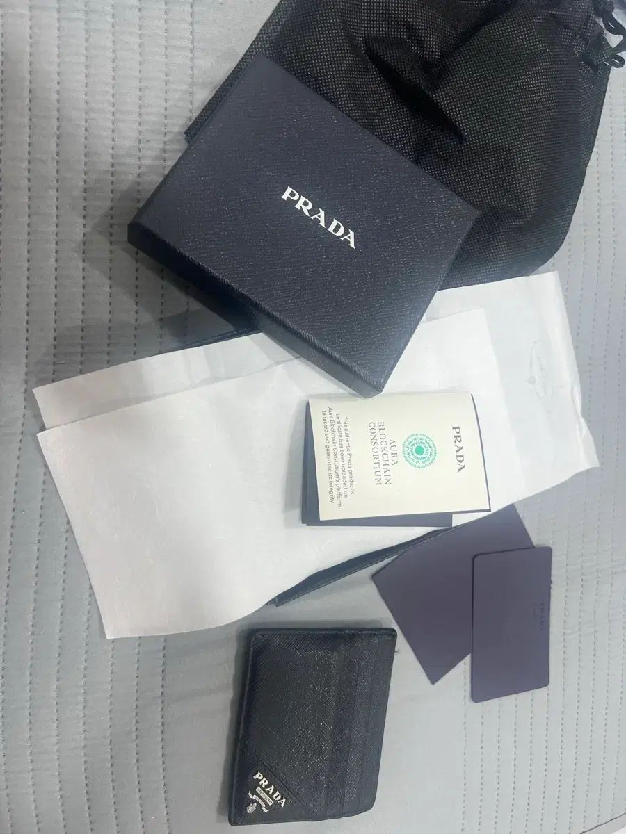 PRADA プラダ サフィアーノ カードウォレット ブラック