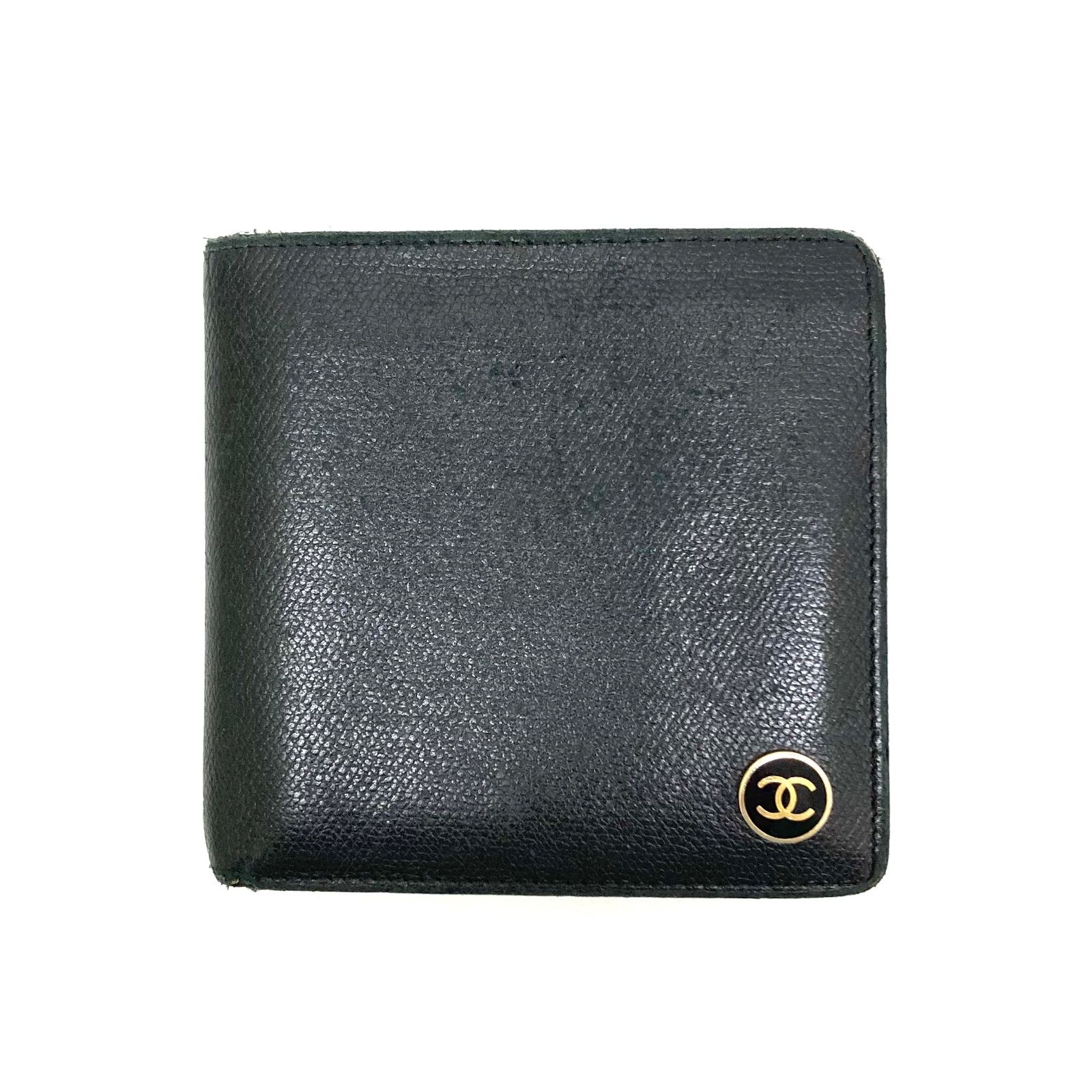 ◆CHANEL◆シャネル ココマーク 二つ折り財布 ブラック