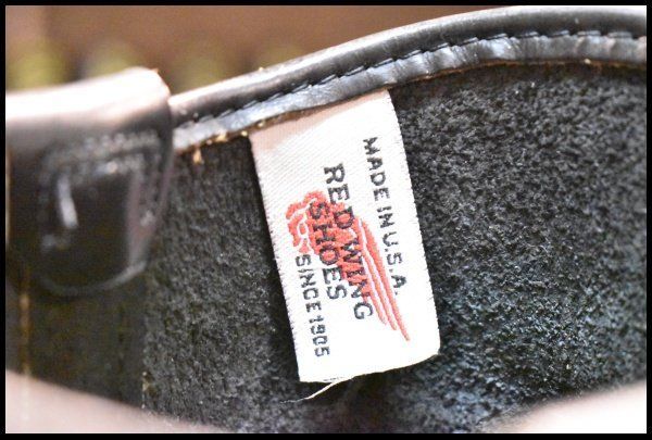 7.5 E 羽タグ 97年 レッドウィング 8169 ペコス 黒 ブラッククローム プルオン クッションソール ブーツ redwing pecos FL 477 タートルネック ワークブーツ 