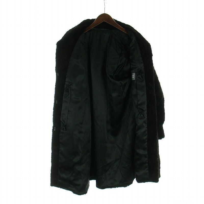 サガミンク SAGA MINK 銀サガ 毛皮コート ブラックミンクファー ミドル