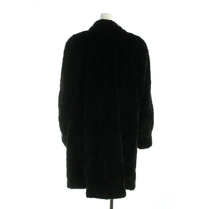 サガミンク SAGA MINK 銀サガ 毛皮コート ブラックミンクファー ミドル